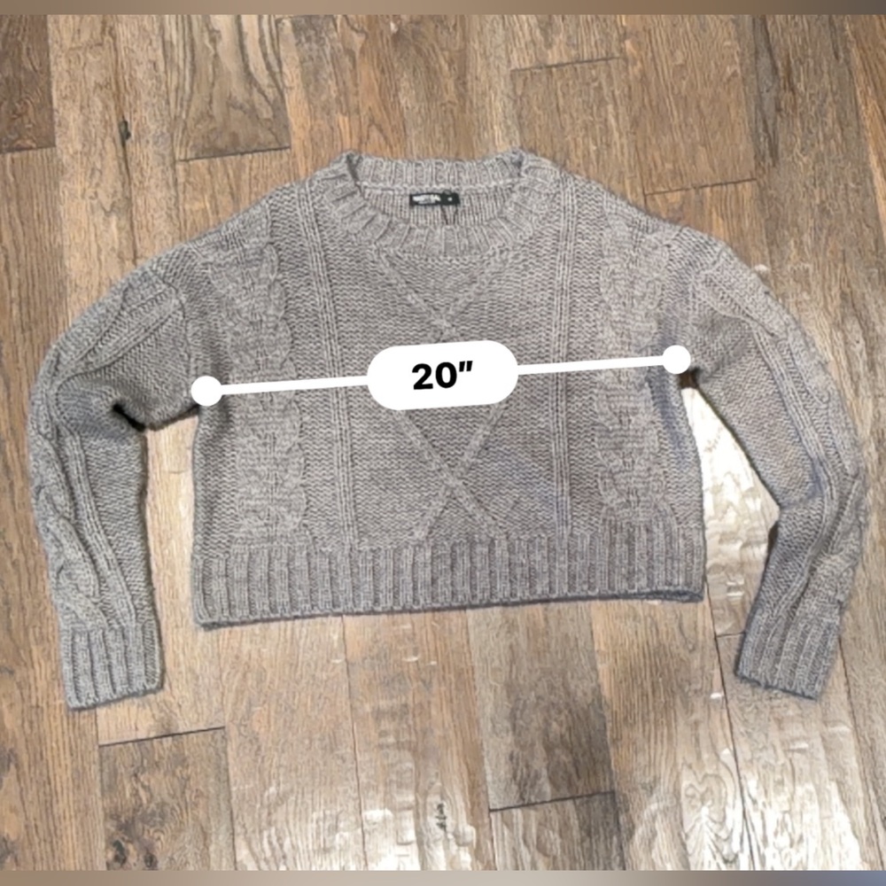Nasty Gal Gray Cable Knit Sweater - Picture 8 of 13